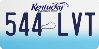 KY license plate 544LVT
