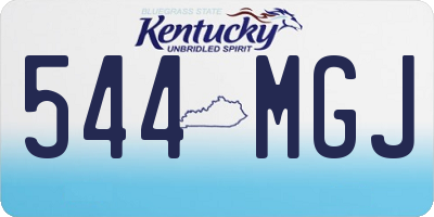 KY license plate 544MGJ