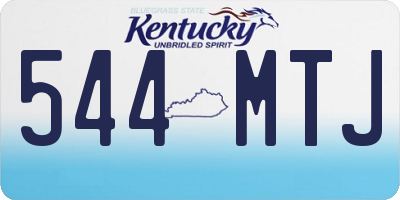 KY license plate 544MTJ