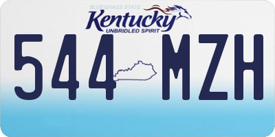 KY license plate 544MZH