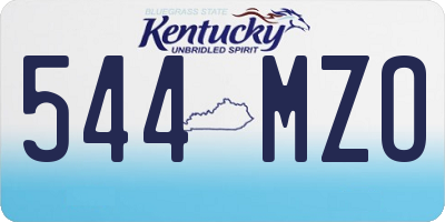 KY license plate 544MZO