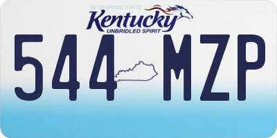 KY license plate 544MZP