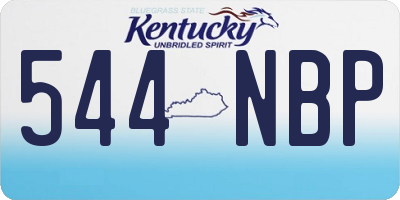 KY license plate 544NBP