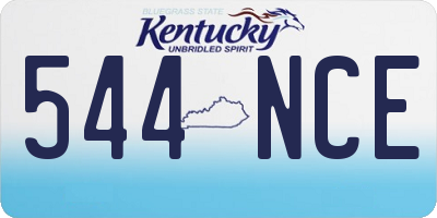 KY license plate 544NCE