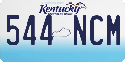 KY license plate 544NCM