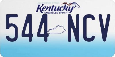 KY license plate 544NCV