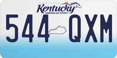 KY license plate 544QXM