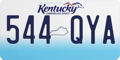 KY license plate 544QYA