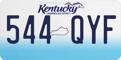 KY license plate 544QYF