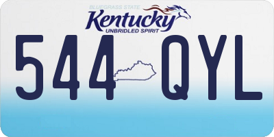 KY license plate 544QYL
