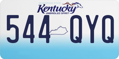 KY license plate 544QYQ