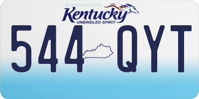 KY license plate 544QYT