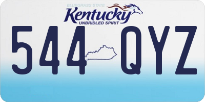 KY license plate 544QYZ