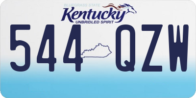 KY license plate 544QZW