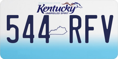 KY license plate 544RFV
