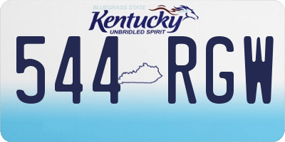 KY license plate 544RGW