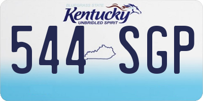 KY license plate 544SGP