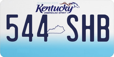 KY license plate 544SHB