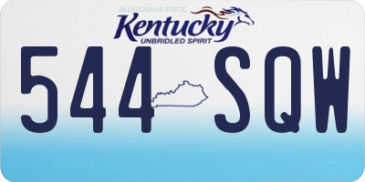 KY license plate 544SQW