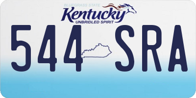 KY license plate 544SRA