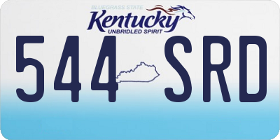 KY license plate 544SRD