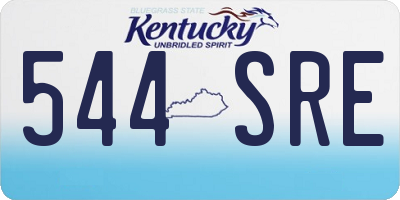 KY license plate 544SRE