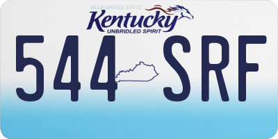 KY license plate 544SRF
