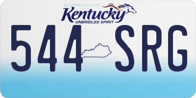 KY license plate 544SRG