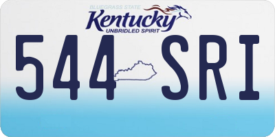 KY license plate 544SRI