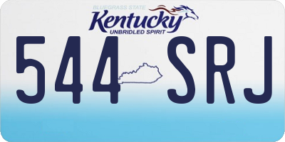 KY license plate 544SRJ