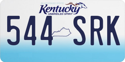 KY license plate 544SRK