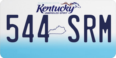 KY license plate 544SRM