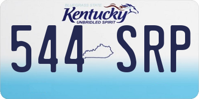 KY license plate 544SRP