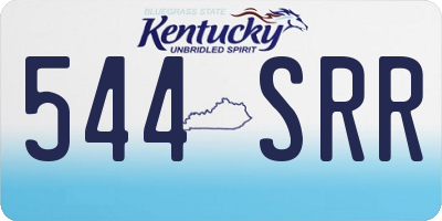 KY license plate 544SRR