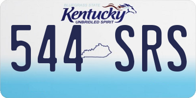 KY license plate 544SRS