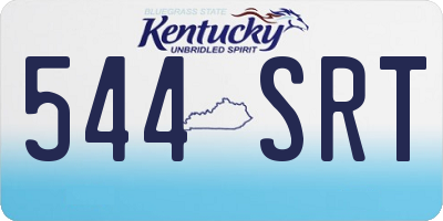 KY license plate 544SRT