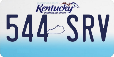 KY license plate 544SRV