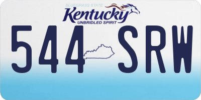 KY license plate 544SRW