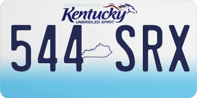 KY license plate 544SRX