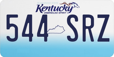 KY license plate 544SRZ