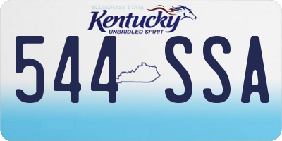 KY license plate 544SSA