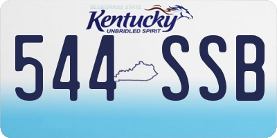 KY license plate 544SSB