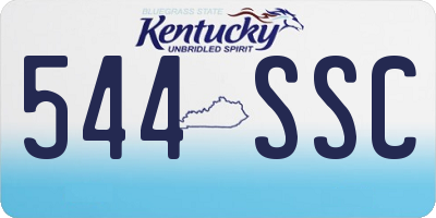 KY license plate 544SSC