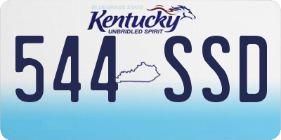 KY license plate 544SSD