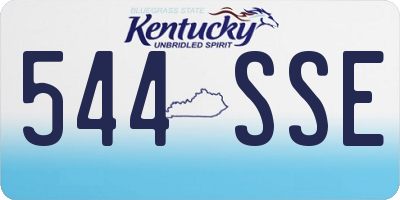 KY license plate 544SSE