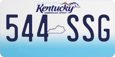 KY license plate 544SSG