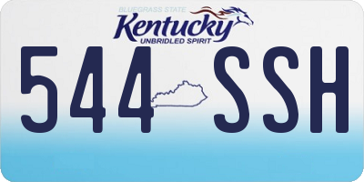 KY license plate 544SSH