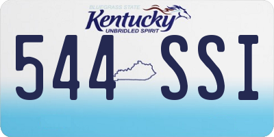 KY license plate 544SSI