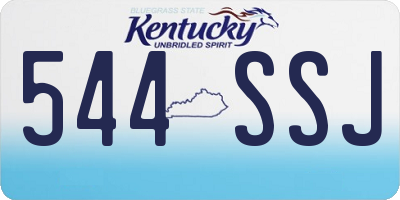 KY license plate 544SSJ