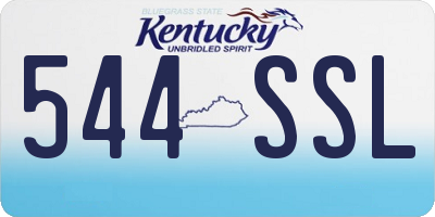 KY license plate 544SSL